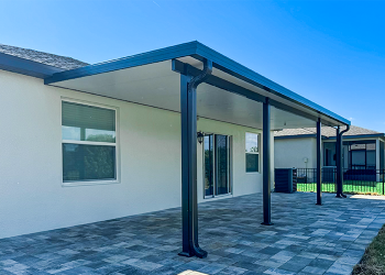 pavers, insulated roof and artificial grass